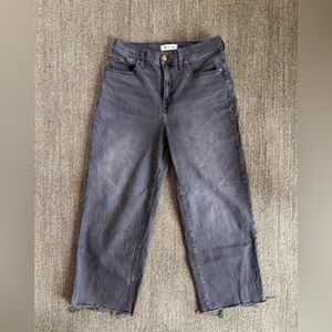 Madewell Perfect Vintage Cropped Gray Jeans Size 28